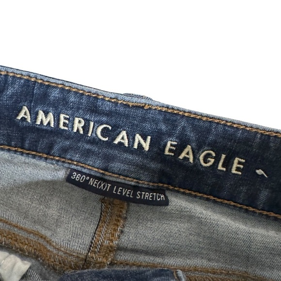 American Eagle 360 Next Level Stretch Hi Rise Jegging distressed jeans women 00S - Picture 5 of 12